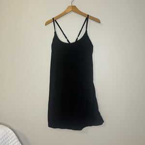 Black Adjustable Strap Workout Dress